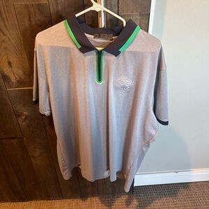 G/FORE Gray Polo with Green Highlights